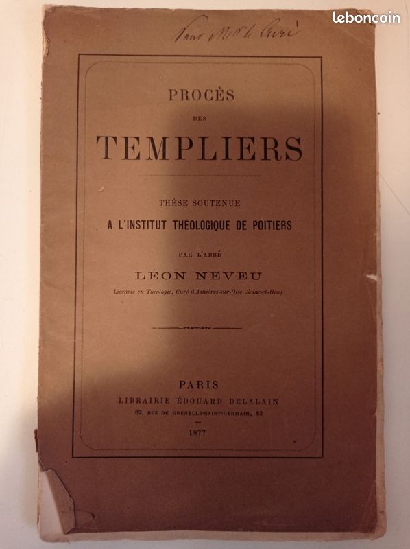 Le procès des templiers par Léon neveu (image 1)