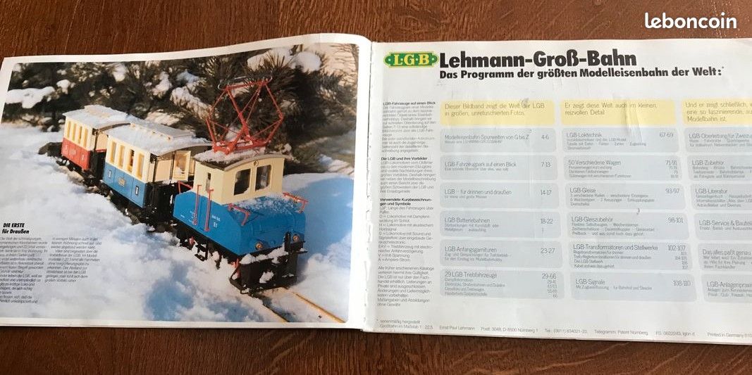 CATALOGUE ( anglais ) TRAINS LGB - LEHMANN - 1990 - 187 pages