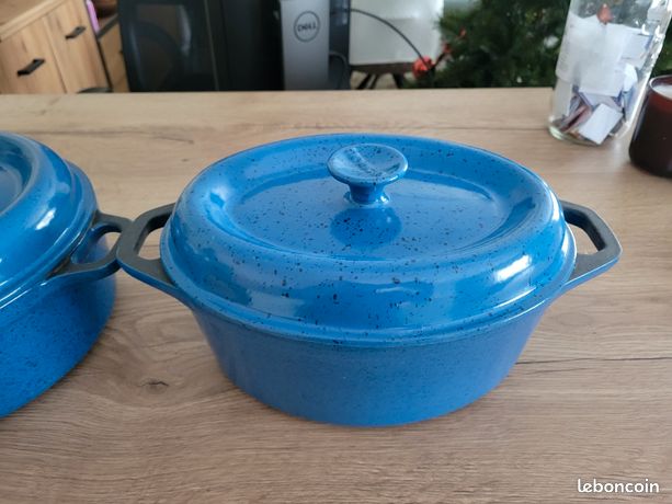 Cocotte ovale en fonte émaillée 29cm gris - Invicta - 403292