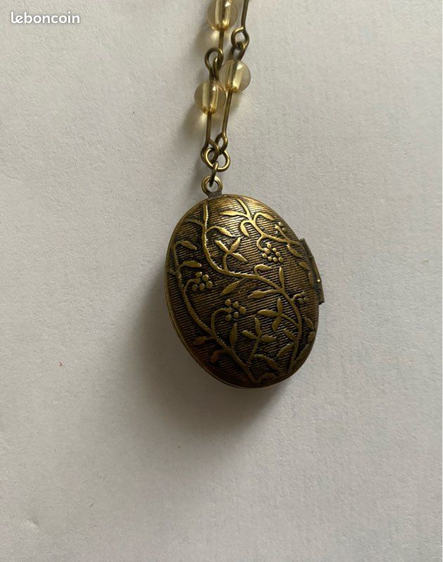 Magnifique pendentif /collier chaîne en pierres (image 10)