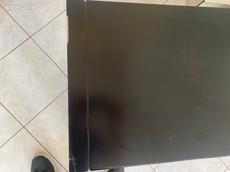 2 tables de chevet noires et bandeau cuir avec surpiqûres (image 4)