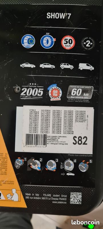 Accessoires voiture chaussettes pneumatiques (image 2)
