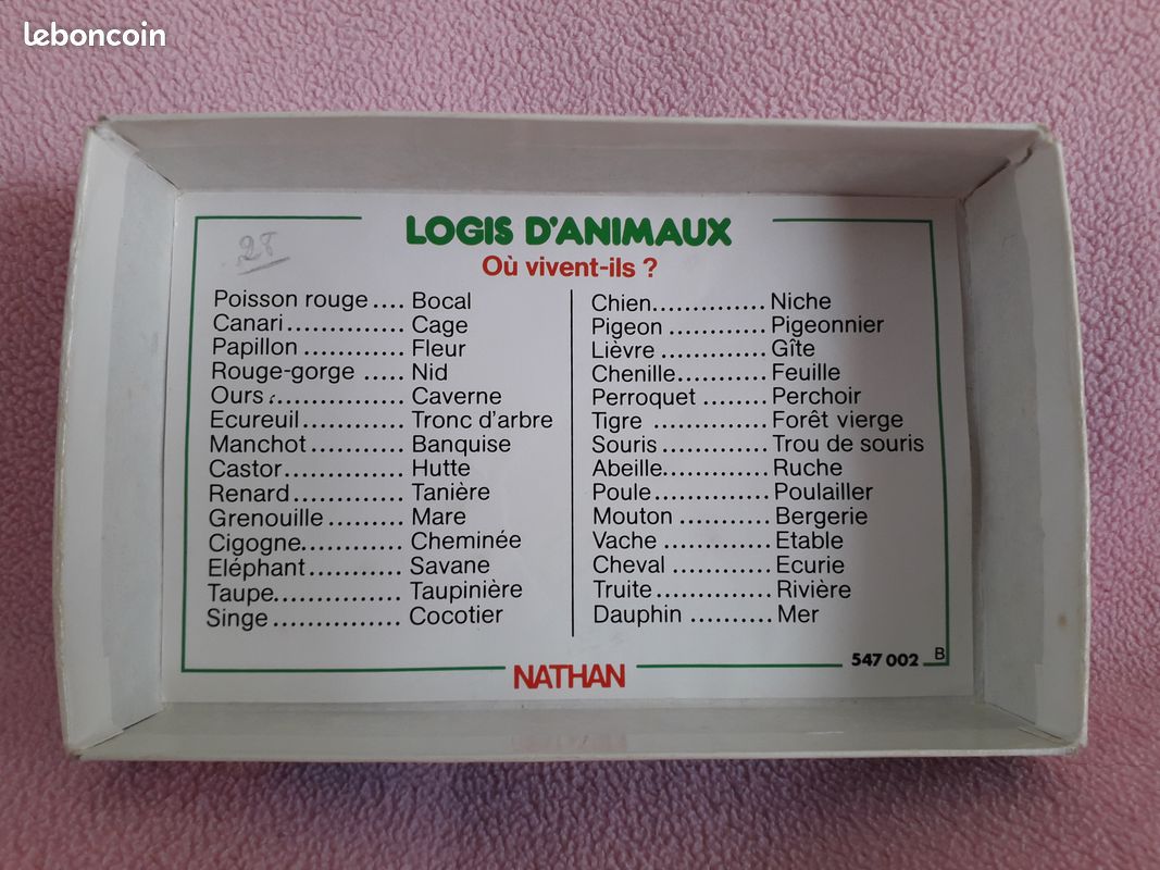 Dominos d’association les logis d’animaux (image 3)