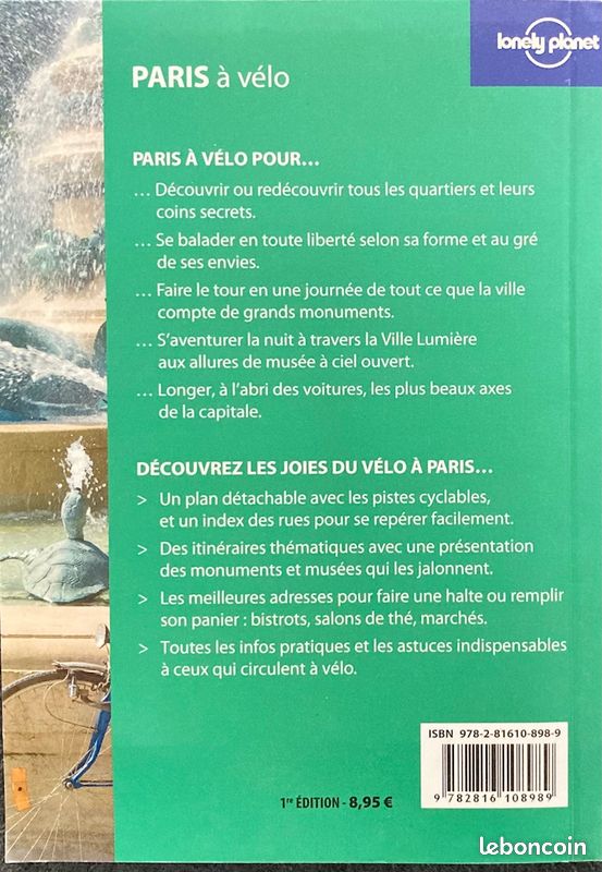 Livre - Lonely Planet - Paris à vélo (image 2)