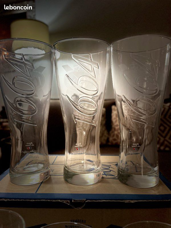 ANCIEN VERRE BIERE Brasserie Kronenbourg 1664 Baril 50 Cl Hauteur 15 Cm