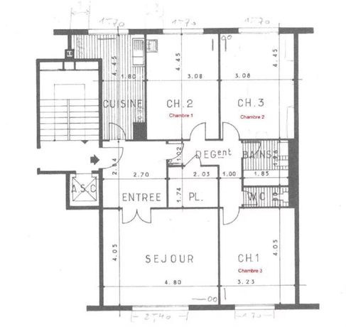 Appartement a louer clichy - 4 pièce(s) - 91 m2 - Surfyn