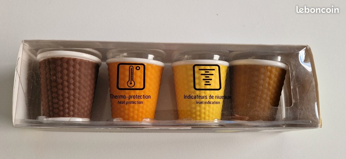 Set de 4 gobelets à café 8cl de couleur (image 7)