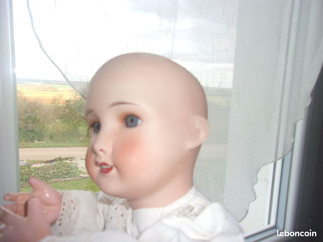 Jolie Poupee Ancienne Tete Porcelaine Unis France 301 (9