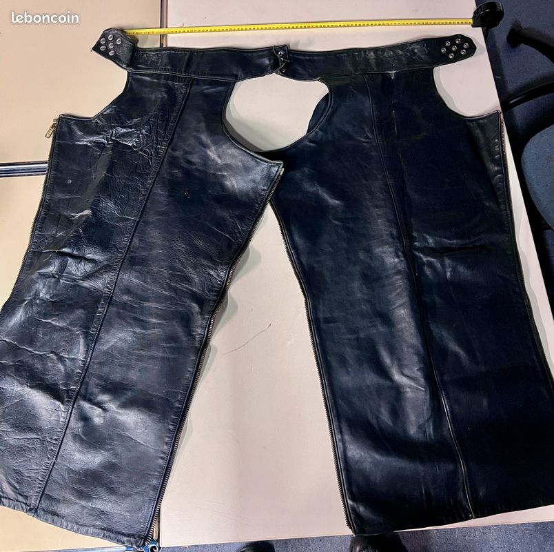Chaps en cuir de vache pour homme Taille S