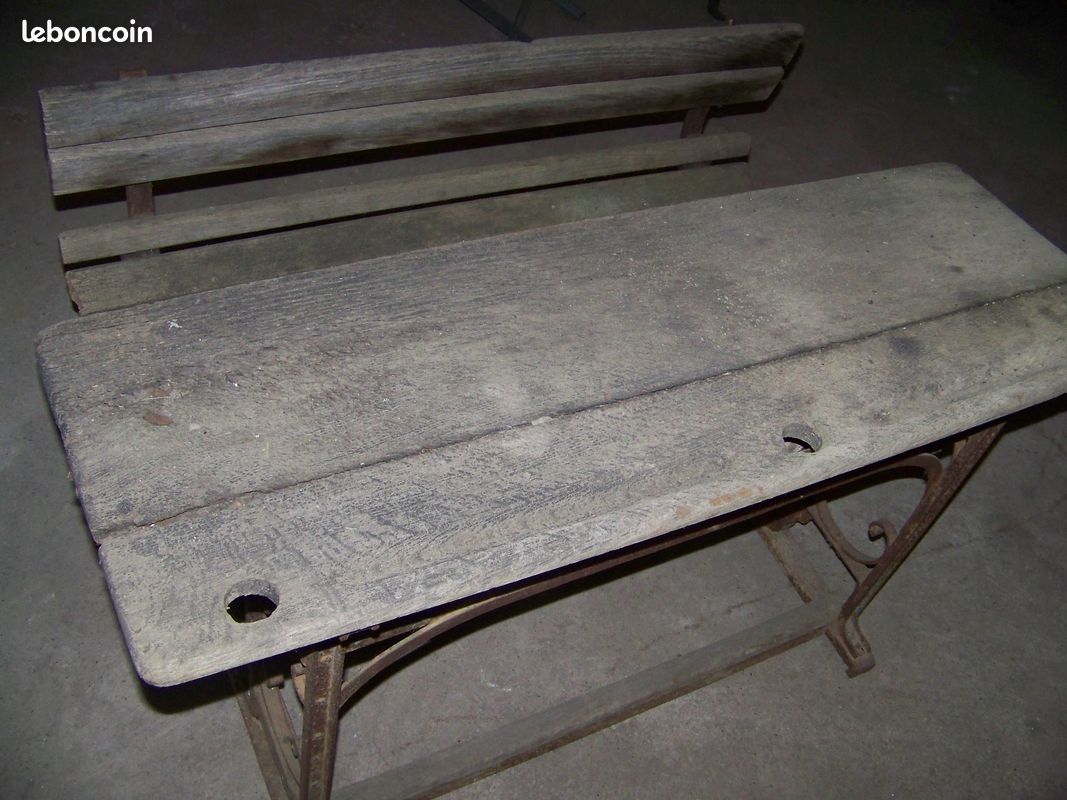 Rare et original bureau d'écolier ancien (image 2)