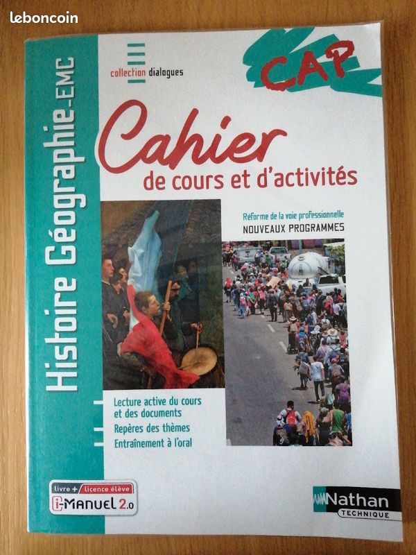 Cahier de cours et activés Cap Histoire géographie (image 1)