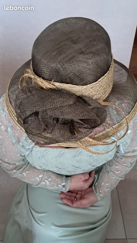 Chapeau de cérémonie dégradé de vert (image 2)