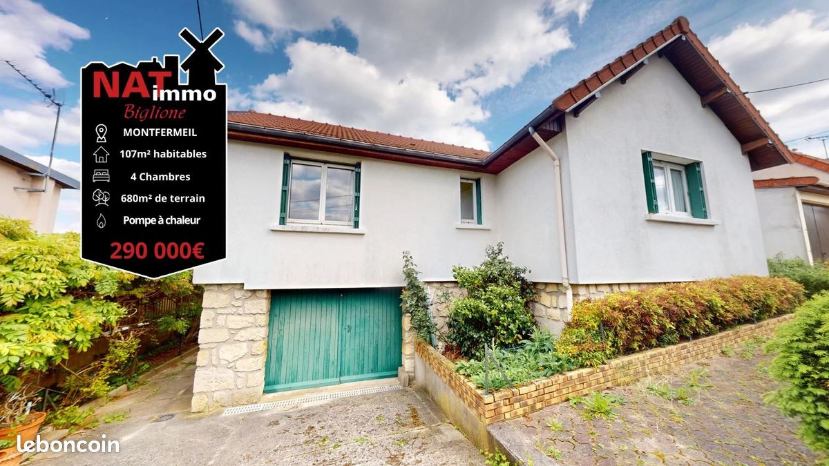 Maison 6 pièces 107 m² · à Montfermeil · 107 m² · 290 000 €