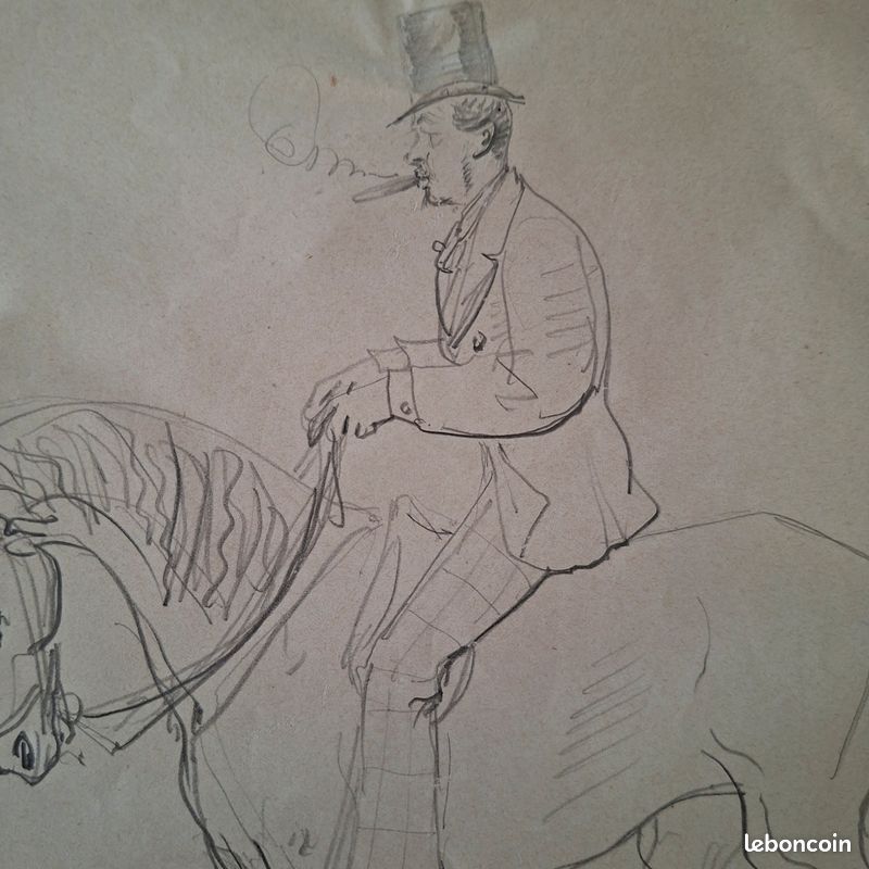 Dessin esquisse caricaturistes et illustrateurs français vers 1870 (image 3)