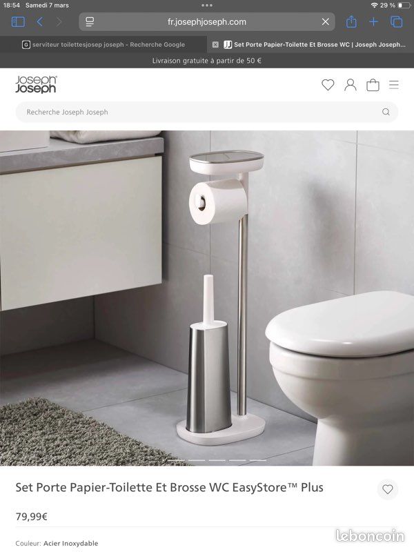 Porte Rouleau Vertical Porte-papier Toilette Sur Pied Avec Brosse WC - Acier Inoxydable - Set 2 En 1 - Range 3 Rouleaux Rangement Toilette Autoportant Porte Rouleau Vertical Porte-papier Toilette Sur Pied Avec Brosse WC - Acier Inoxydable - Set 2 En 1 - Range 3 Rouleaux Rangement Toilette Autoportant