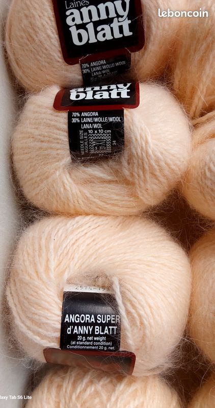 Pelote De Laine Angora Super – Anny Blatt, Nova, Bouton Dor – Vintage, 90m, 70-80% Angora