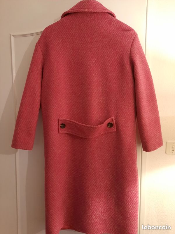 Manteau rose en laine PROMOD neuf Vêtements