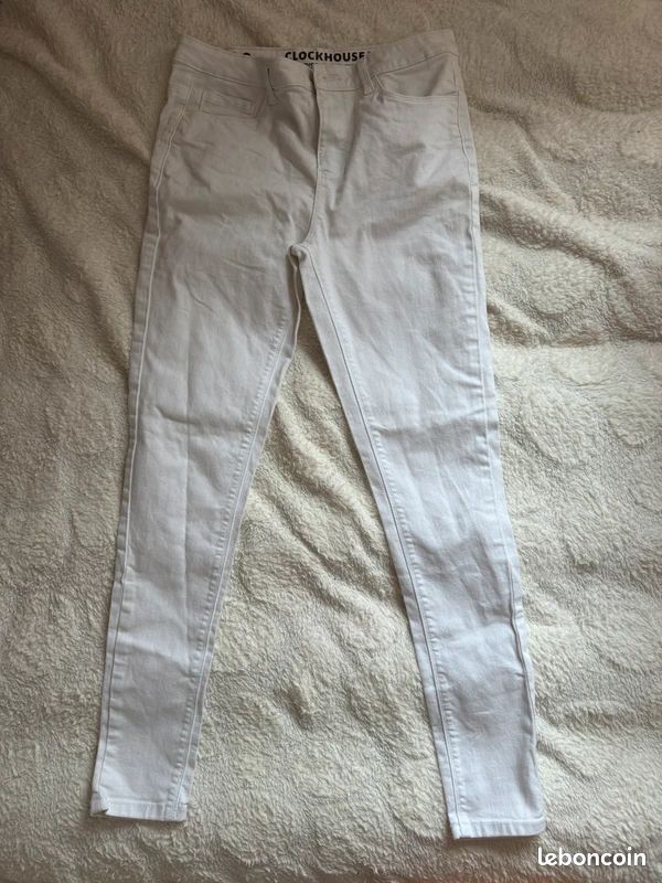 Pantalon blanc femme (image 1)