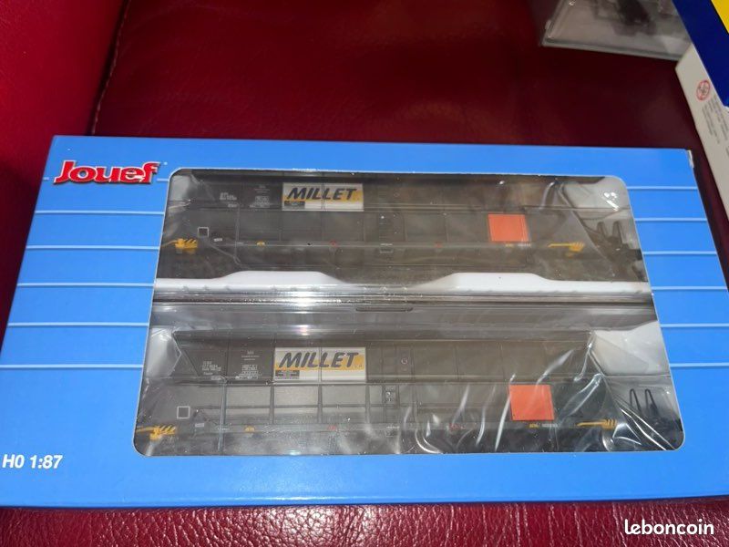 Coffret Jouef HJ6209 – 2 Wagons Trémies 4 Essieux EF60 MILLET Ep VI SNCF – NEUF Boîte D’Origine