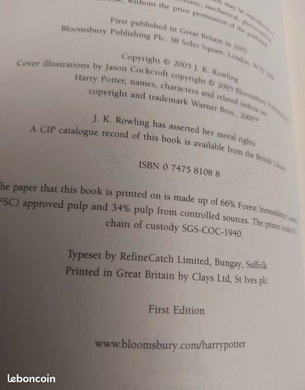 2 livres Harry Potter en anglais (image 2)