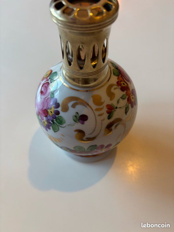 Lampe Berger Ancienne En Porcelaine émaillée Multicolore – Diffuseur De Parfum Vintage, Made In France