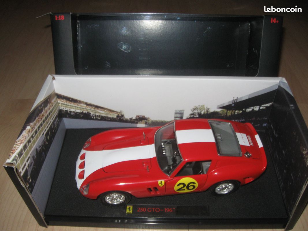 FERRARI 250 GTO 1964 jaune pale au 1/18 d GUILOY voiture miniature de collection
