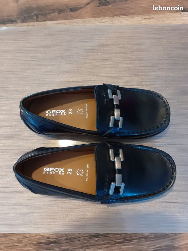 Escarpins Geox Respira En Cuir Tressé Bleu - Pointure 37 - Talons Cône 7cm - Quasi Neufs