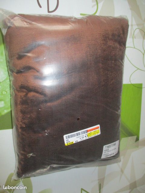 Tenture velours "chocolat" 135 cm x 260 cm (image 1)
