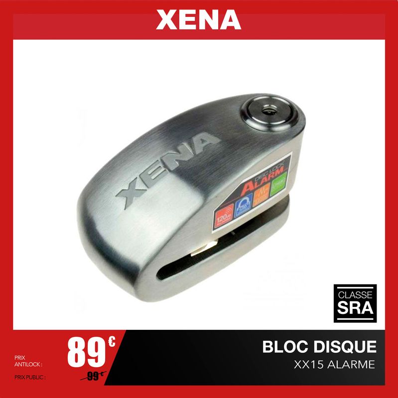 Bloque Disque Alarme Xena XX15 Classe SRA