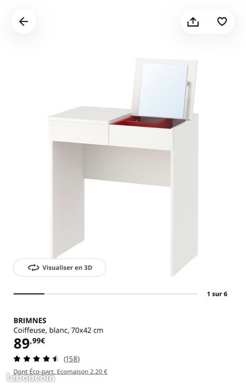 Coiffeuse et miroir (image 5)