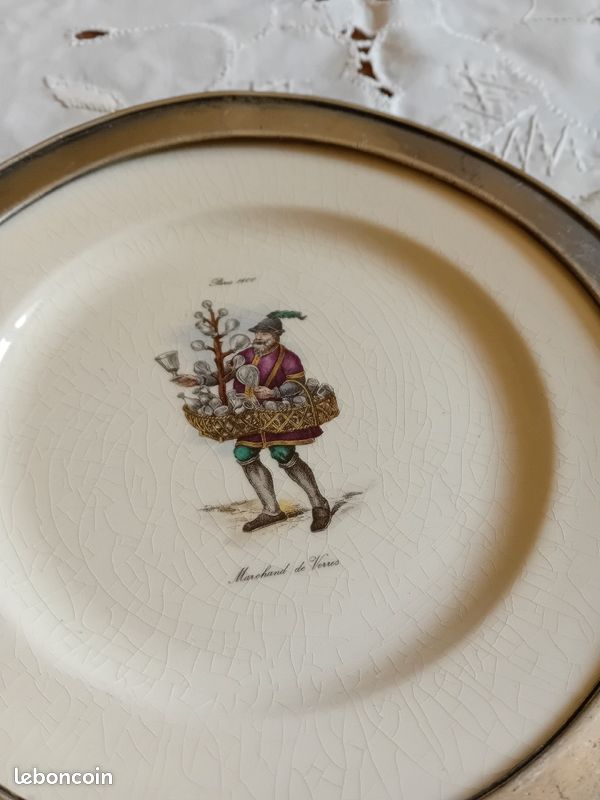 2 assiettes saint Clément france contour en etain (image 6)