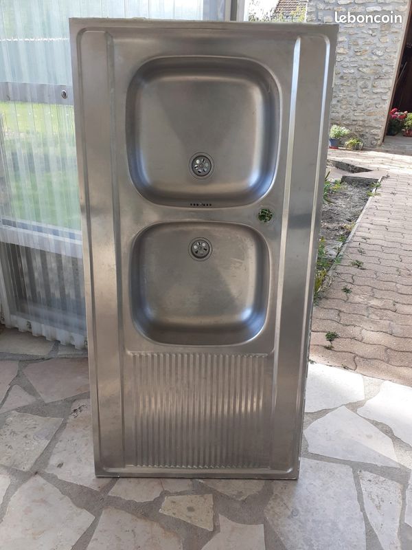 A vendre : évier 2 bacs inox (image 1)