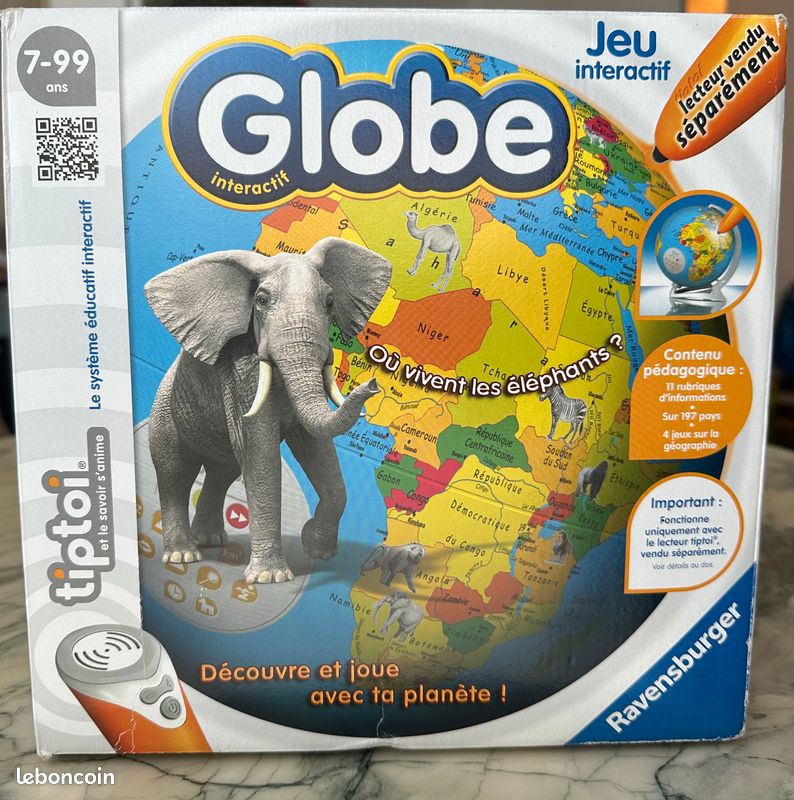 VENDU - Globe jeu interactif tiptoi – Tour du monde (Ravensburger) 7 - 99 ans (image 4)