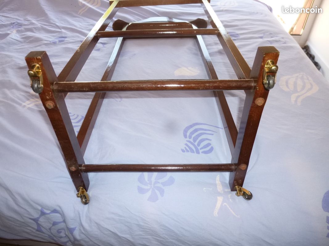 VALET de CHAMBRE en BOIS à ROULETTES pour POSER les VETEMENTS (image 3)