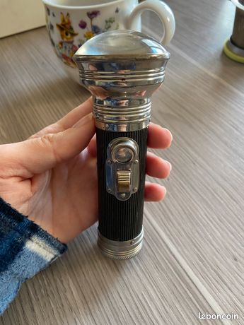 LAMPE DE POCHE VINTAGE RAY-O-VAC PREMIUM GRADE SPORTSMAN CHROME