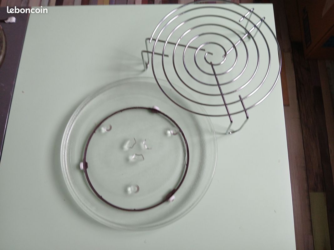 Plateau Tournant En Verre Pour Micro-ondes Avec Anneau Et Rouleau – Pièce De Rechange