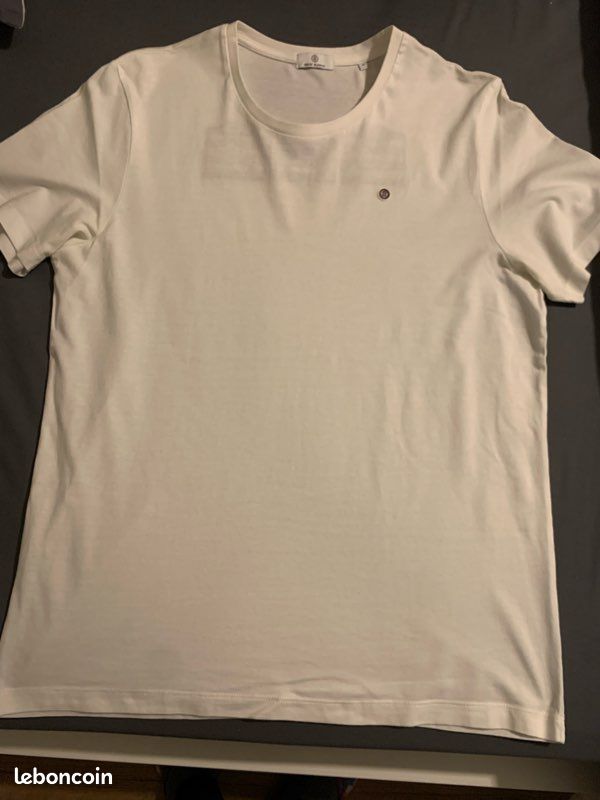 T-shirt Serge Blanco Taille M - Blanc, Occasion En Très Bon état (infimes Traces)