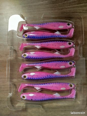 Leurre Souple Jackall I Shad Clio 3.5 Pouces - Coloris Rose Clair (Sight Clear Pink) - Lot De 7