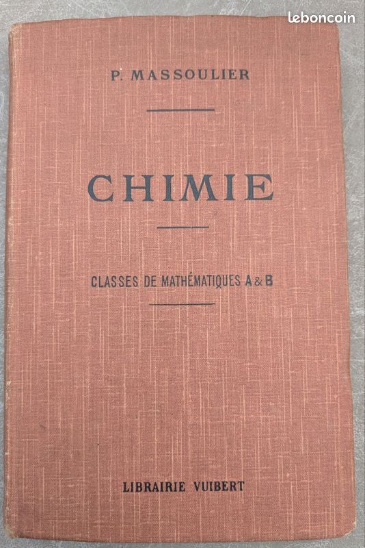 Livre ancien : Chimie Vuibert 1914 (image 1)