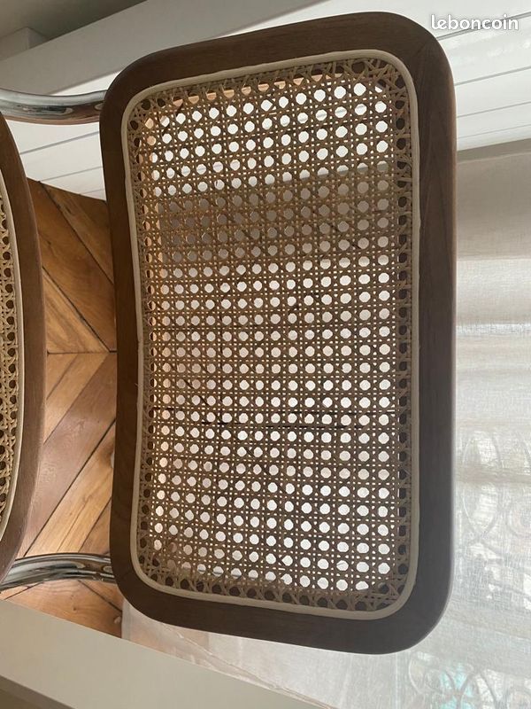 Lot de 2 assises et 2 dossiers de chaise style Thonet (image 3)