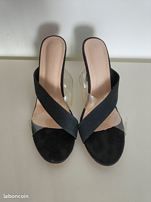 Mule Petit Talon Aiguille Mules à Talons Aiguille Avec Brides