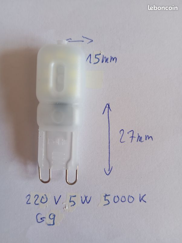 6 Ampoules LED G9 5 W 220 V (image 1)