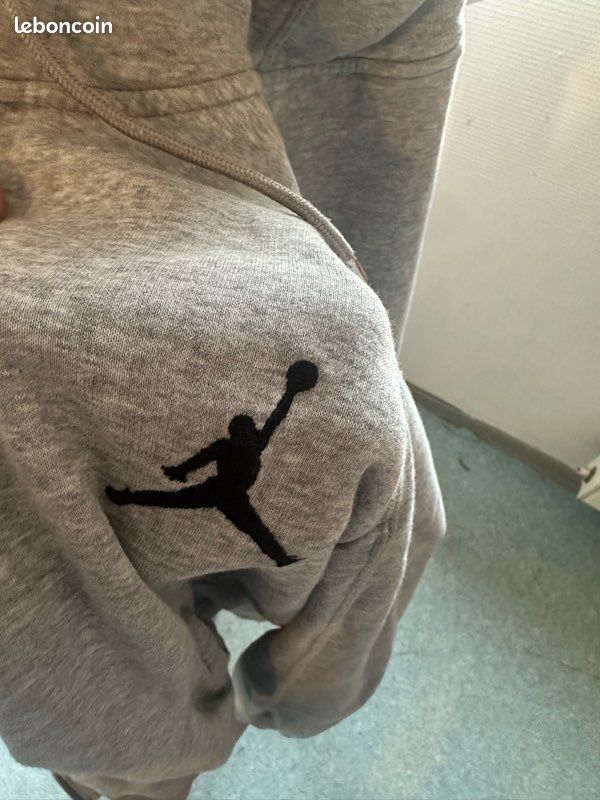 Sweat à capuche Jordan zippé gris (Jumpman brodé) (image 4)
