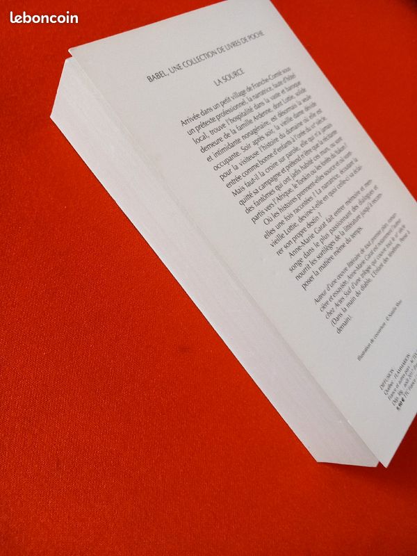 Anne Marie Garat. La source. Babel poche (image 4)