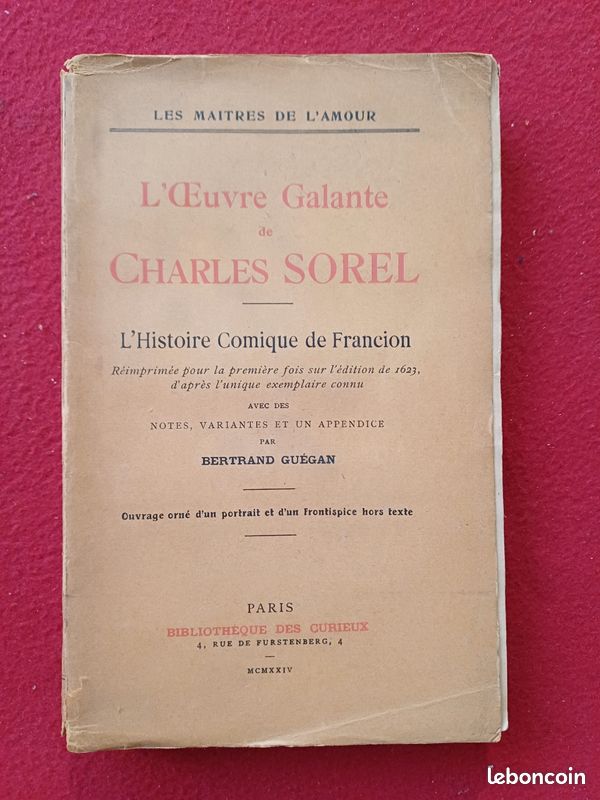 Curiosa érotique - l'oeuvre de Charles Sorel (image 1)