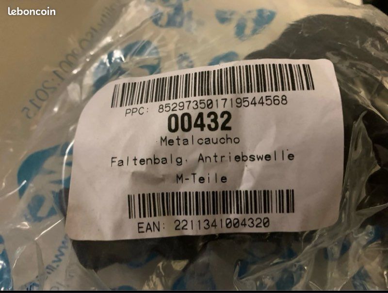 Lot de 2 Soufflets de transmission côté boîte METALCAUCHO 00432 - Neufs (image 2)
