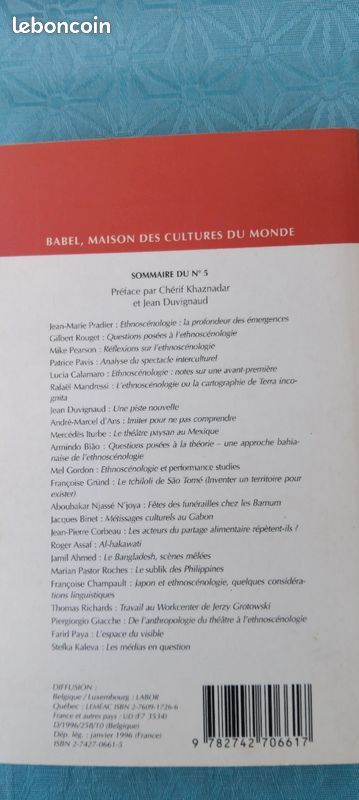 La Scène et la terre questions d’ethnoscenologie, internationale de l’imaginaire nouvelle série numéro 5 (image 2)