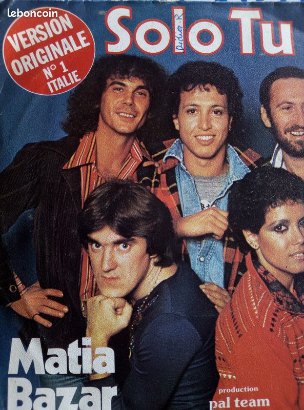 45t vinyle SOLO TU matia bazar 1977 (image 1)