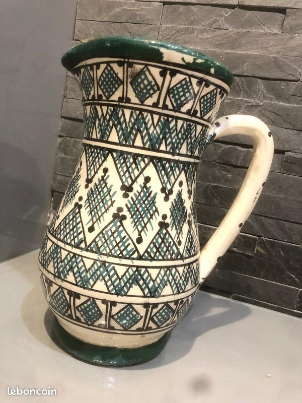 Pichet cruche vase artisanal oriental Maroc Safi collection (image 4)