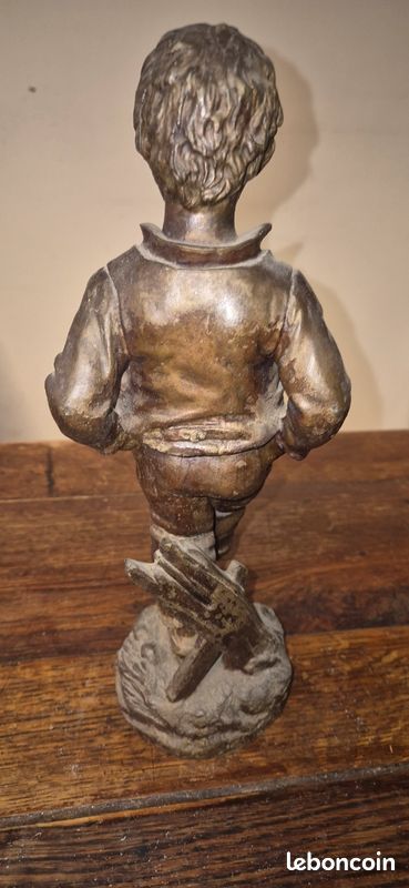 Sculpture Ancienne en Régule – Le Gavroche – XIXe/XXe (image 3)